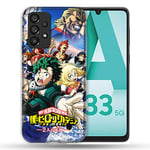 Coque pour Samsung Galaxy A33 5G Manga My Hero Academia Affiche