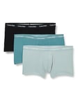 Calvin Klein, Men's, Low Rise Trunk 3Pk 000NB2666A, Multi (Black, Shade, Slate Turquoise), 3XL