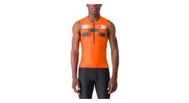 Maillot sans manches triathlon castelli free tri 2 orange