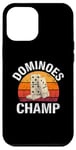 iPhone 12 Pro Max Dominoes Funny Board Game Lover Lucky Domino Player Vintage Case