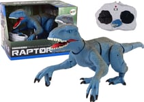 Leantoys Fjärrstyrd Velociraptor Dinosauriefigur Ljud Vrålande Blå