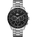 Lacoste Montre Chronographe à Quartz pour Homme avec Bracelet en Acier Inoxydable Argenté - 2011079