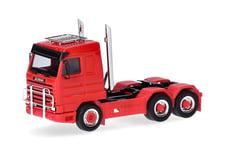 herpa Maquette Camion Scania 143 Streamline Tracteur Solo 3 essieux (6x4) avec galerie de Toit, Pare-Chocs et highpiges, échelle 1/87, Model Allemand, pièce de Collection, Figurine Plastique, 316743