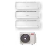 Climatiseur d'air ariston trial split inverter série alys plus 12+12+12 avec 80 xd0c-o r-32 wi-fi optionnel 12000+12000