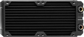 Corsair Hydro X Series, XR7 Radiateur de 240 mm (Doubles Fixations Ventilateur de 120 mm, Installation Facile, Construction en Cuivre Premium, Guides de Vis de Ventilateur Inclus) Noir