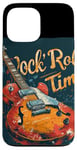 Coque pour iPhone 13 Pro Max Musique rock cool avec guitare électrique pour les amateurs de roll