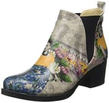 DOGO Vegan En Cuir Multicolore Mode Bottines Pour Femme - Bottes Pour De Marche Confortables - Fait à la Main - A Flower From The Past Women’s Design