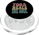 Yoga Heals The Soul Inspirational Wellness PopSockets PopGrip pour MagSafe