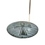 Incense Burner Sticks & Cones Ankh Symbol Soapstone -- 10 Cm