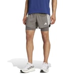 adidas Own The Run 3-Stripe 2in1 Shorts