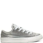 Converse Girls/Women's Chuck Taylor All Star OX 664200C Shoes Silver UK 10-5.5