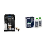 De'Longhi Eletta, Fully Automatic Bean to Cup Coffee Machine, Cappuccino and Espresso Maker & Original EcoDecalk Descaler for Fully Automatic Coffee Machine and Coffee Makers