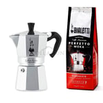 Bialetti Moka Express 4 Cup with Coffee - Italian Stovetop Espresso Maker Pot