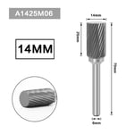 A1425M06 Fraise en carbure de tungstène 6MM, dessin sur métal, outil rotatif, fraise, gravure CNC, outils abrasifs, travail des métaux, fraisage, polissage ""Nipseyteko