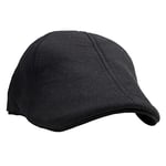 The Original Boston Scally Cap - The Dubliner Newsboy Flat Cap - 6 Panel Cotton Fitted Hat for Men - Black - XL, Black, X-Large