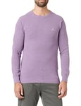 GANT Men's Cotton Pique C-Neck, Cyklamen Melange, XS