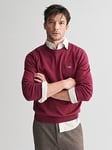 GANT Cotton/wool Crew Knitted Jumper - Dark Red, Dark Red, Size S, Men