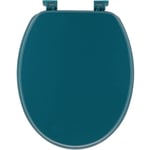 Abattant wc mdf 18 pouces attaches plastiques - bleu tahitien Tendance