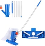 Aspirateur de Piscine à Vide Kit, Mini aspirateur à Jet pour Piscine, avec Brosse, Sac et bâtons, Accessoires de Nettoyage