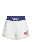 Logo Flag Fleece Drawstring Short Bottoms Shorts Sweat Shorts White Polo Ralph Lauren