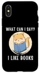 Coque pour iPhone X/XS Mignon chat kawaii chaton What Can I Say I Like Books