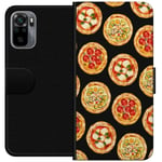 Lompakkokotelo Xiaomi Redmi Note 10S-laitteelle, jossa on Pizza kuvio