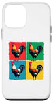 iPhone 12 mini Colorful Funny Chicken Art, Crazy Chicken Rooster Family Case