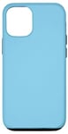 Coque pour iPhone 12/12 Pro Couleur bleu ciel simple