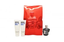 DIESEL ONLY THE BRAVE GIFT SET 75ML EDT + 2 X 75ML SHOWER GEL - MEN'S FOR HIM