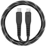 Energea USB-C till Lightning Kabel 3m MFI Nyloflex C94 - Svart