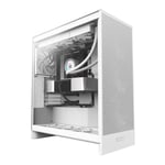 NZXT H7 Flow (2024) Mid Tower Tempered Glass E-ATX PC Gaming Case - White