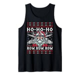 Viking christmas ugly xmas sweater jumper ho-ho-ho rowrowrow Tank Top