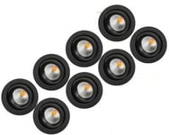 SG Junistar Eco IsoSafe 8 pack DimTowarm Sort 6W LED 2000-2800K