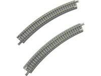 7297067 Z Rokuhan Spor (Med Ballast) Bøjet Spor, Forhøjet 30 ° 220 Mm 6 Stk