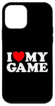 Coque pour iPhone 12 mini J'adore mon jeu Funny On Gamer Win Play Sport, fan de jeux vidéo