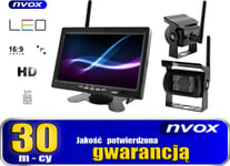 Automagnetola Nvox Set Monitor Bil Lcd 7Cali 12V 24V Och 2 Kameror Trådlös