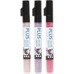 Plus Color Acrylic Paint Pens - Dark Lilac, Dusty Rose, Fuchsia - 3  (US IMPORT)