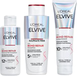 L’Oreal Paris Elvive Bond Repair Full Routine Set for Damaged Hair, Pre-Shampoo