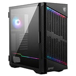 MSI MPG VELOX 100P AIRFLOW Boîtier pour Ordinateur Gaming, Noir, 4 ventilateurs ARGB 120 mm, USB Type-C, Panneau en verre trempé, Mystic Light Center, E-ATX, ATX, mATX, Mini-ITX