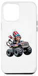 Coque pour iPhone 15 Plus Patriotic Monkey 4 juillet Monster Truck American