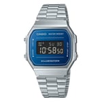 Wristwatch CASIO A168WEM-2BEF Stainless Steel Blue Unisex Digital