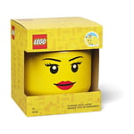 Lego - room copenhagen Tête de rangement empilable Fille Grand, modèle plastique Jaune ø24 x H27,1 cm (40321725)