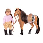 Lori Mini Toy Small 6-inch Doll & Morgan Horse – Play Set with Clothes, Animal & Accessories – Playset for Kids – 3 Years + – Celia & Cinnamon, LO31230Z, Marron