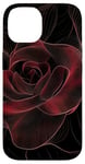 Coque pour iPhone 14 Rose Minimalisme Abstrait Lignes Art Floral Nature