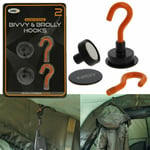 NGT MAGNETIC BIVVY HOOKS WITH BACKING PLATE CARP FISHING TACKLE HOOK SHELTERS