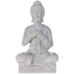 HOME DECO FACTORY - Hd4172 - Bouddha Assis Ciment 27 cm Objet Deco decoratif Decoration