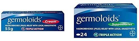 Germoloids Hemorrhoid Cream Piles Treatment With Anaesthetic To Numb The Pain I