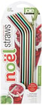 Joie Kitchen Gadgets 99363 Christmas Stainless Steel Straws Coloured, Plastic