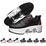 NNZZY Patins À roulettes Déformation Patins, Roller Shoes Adulte Chaussure Roller Fille Roller Skate Shoes Casual Quatre Roues Deform Wheels Skates Roller Shoes