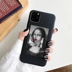 Skal för alla iPhone 14 modeller med Mona Lisa suger på klubba Leonardo